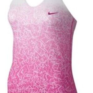 NIKE  Womens Advantage Printed Tank - Pink /White sz